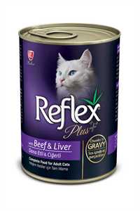REFLEX - Reflex Plus Dana Eti ve Ciğerli Yetişkin Kedi Konservesi 400gr