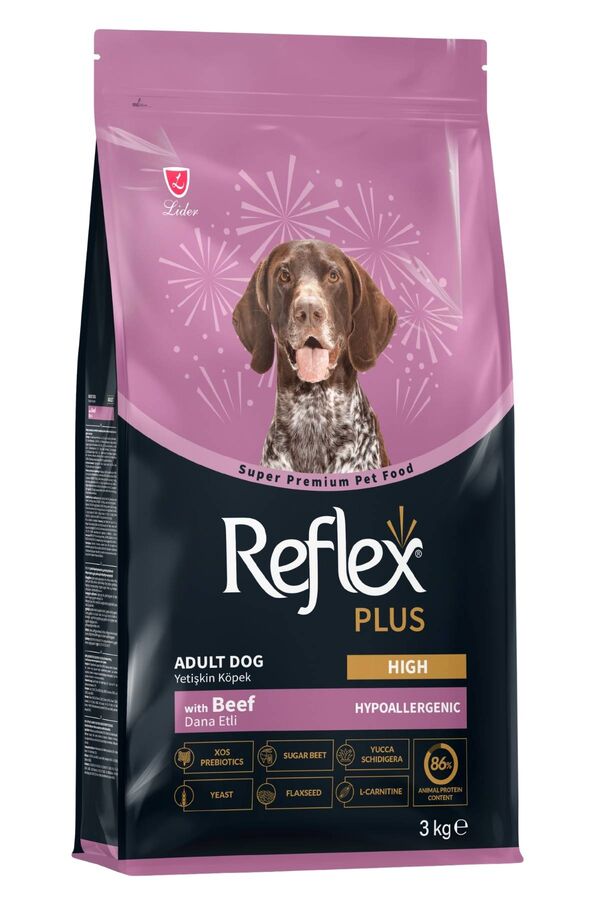 Reflex Plus Dana Etli Yüksek Aktiviteli Yetişkin Köpek Maması 3kg