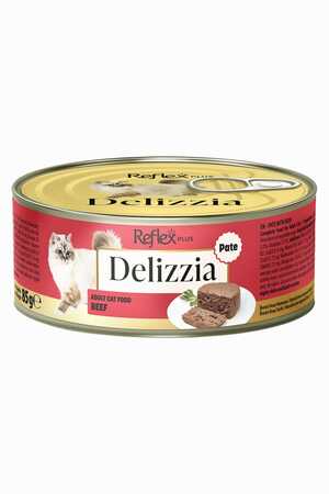 REFLEX - Reflex Plus Delizzia Kıyılmış Dana Etli Pate Yetişkin Kedi Konservesi 85gr