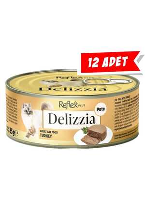 REFLEX - Reflex Plus Delizzia Kıyılmış Hindi Etli Pate Yetişkin Kedi Konservesi (12x85gr) 12li