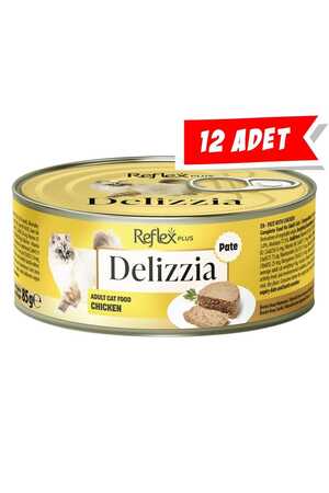 REFLEX - Reflex Plus Delizzia Kıyılmış Tavuklu Pate Yetişkin Kedi Konservesi (12x85gr) 12li