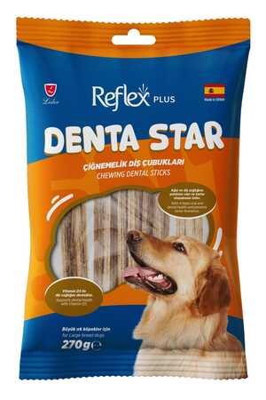 REFLEX - Reflex Plus Dentastar Chewing Büyük Irk Yetişkin Köpek Çiğnemelik Diş Çubukları 270gr