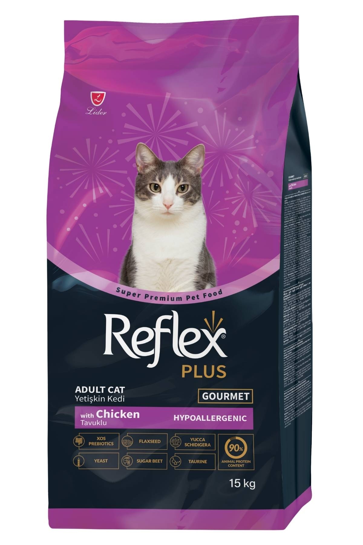 Reflex Plus Gourmet Tavuklu Renkli Taneli Yetişkin Kedi Maması 15kg