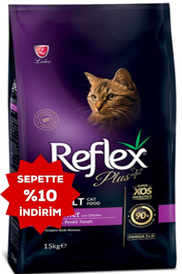 Reflex Plus Gourmet Tavuklu Renkli Taneli Yetişkin Kedi Maması 15kg