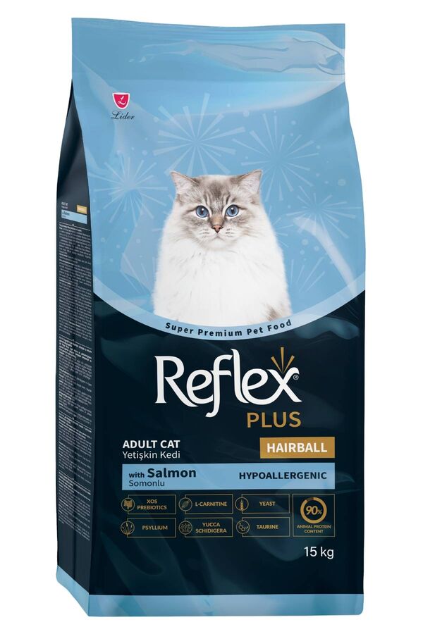 Reflex Plus Hairball Somonlu Yetişkin Kedi Maması 15kg