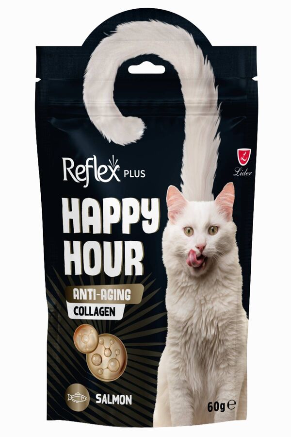 Reflex Plus Happy Hour Anti-Aging Collagen Somonlu Kedi Ödül Maması 60gr