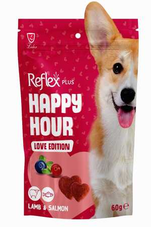 REFLEX - Reflex Plus Happy Hour Love Edition Kuzu Etli ve Somonlu Köpek Ödül Maması 60gr