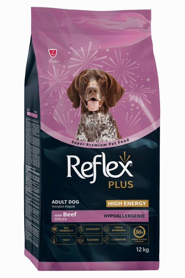 Reflex Plus High Energy Dana Etli Yetişkin Köpek Maması 12kg - 1