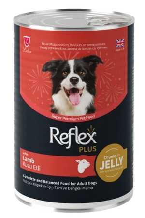 REFLEX - Reflex Plus Jöle İçinde Et Parçacıklı Kuzu Etli Yetişkin Köpek Konservesi 400gr