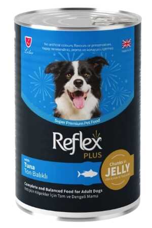 REFLEX - Reflex Plus Jöle İçinde Et Parçacıklı Ton Balıklı Yetişkin Köpek Konservesi 400gr