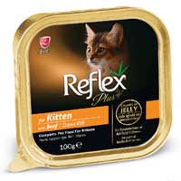 REFLEX - Reflex Plus Jöle İçinde Parça Dana Etli Yavru Kedi Konservesi 100gr