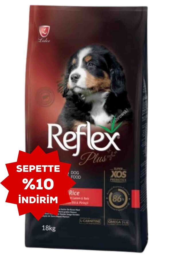 Reflex Plus Junior Kuzu Etli Pirinçli Büyük Irk Yavru Köpek Maması 18kg