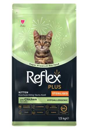Reflex Plus Kısırlaştırılmış 38/18 Tavuklu Yavru Kedi Maması 1,5 kg