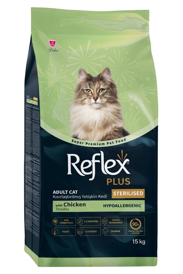 Reflex Plus Tavuklu Kısırlaştırılmış Kedi Maması 15kg