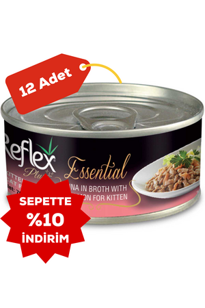 Reflex Plus Kitten Ton Balığı ve Somonlu Yavru Kedi Konservesi 12x70gr 12li - Thumbnail