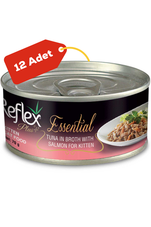 Reflex Plus Kitten Ton Balığı ve Somonlu Yavru Kedi Konservesi 12x70gr 12li - Thumbnail