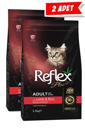 REFLEX - Reflex Plus Kuzu Eti ve Pirinçli Yetişkin Kedi Maması 2x1,5kg