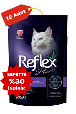 Reflex Plus Kuzu Etli Kedi Konservesi 12x100 Gr. 12'li - Thumbnail