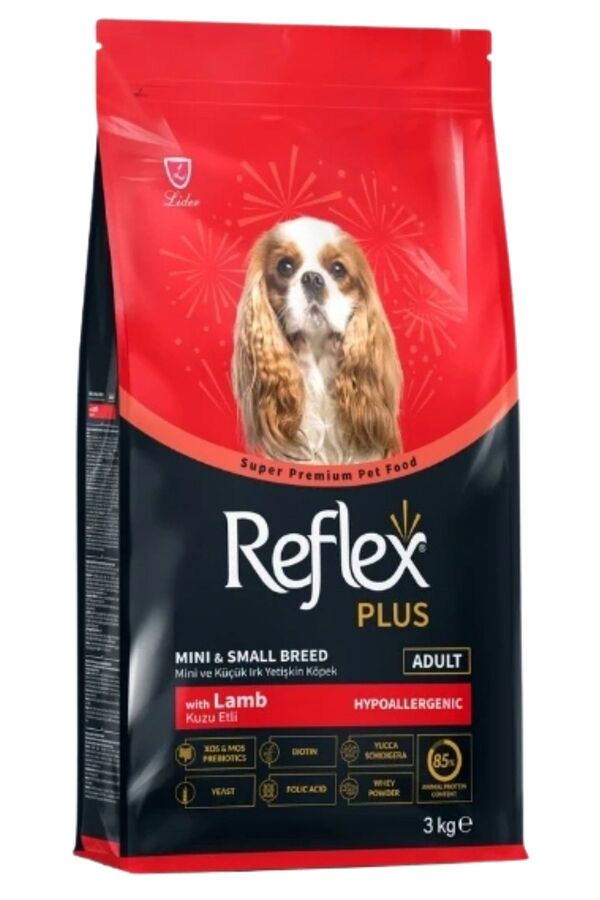 Reflex Plus Kuzu Etli Mini ve Küçük Irk Yetişkin Köpek Maması 3kg