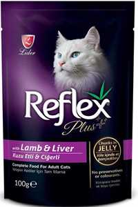 Reflex Plus Kuzu Eti ve Ciğerli Kedi Konservesi 100gr - Thumbnail