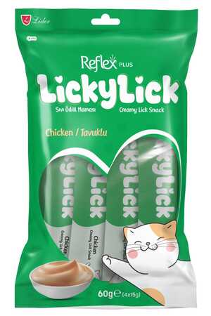 REFLEX - Reflex Plus Lickylick Tavuklu Sıvı Ödül Maması 4x15gr