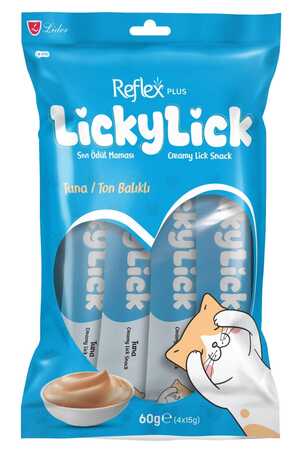 REFLEX - Reflex Plus Lickylick Ton Balıklı Sıvı Ödül Maması 4x15gr