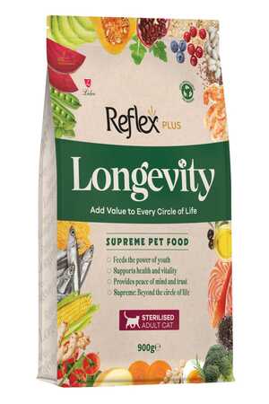 REFLEX - Reflex Plus Longevity Hipoalerjenik Kısırlaştırılmış Kedi Maması 900gr