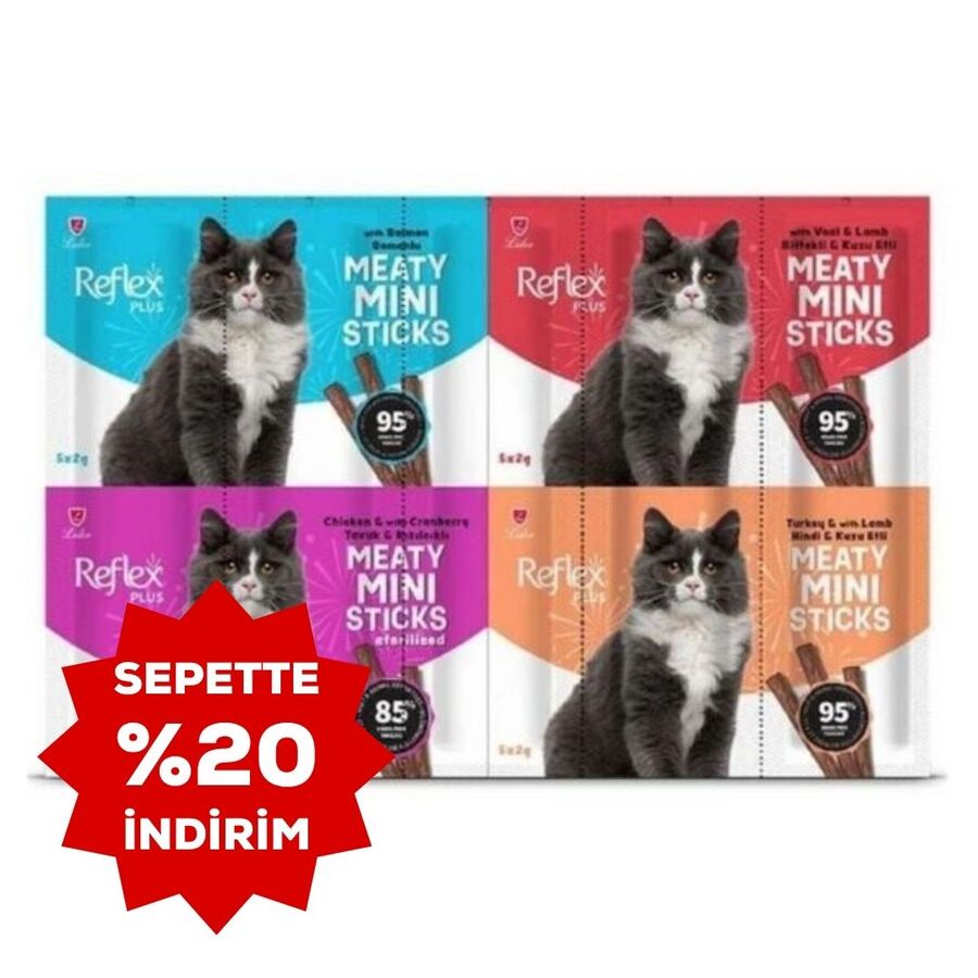 Reflex Plus Mix Karışık Tahılsız Kedi Ödül Çubuğu 20x2gr