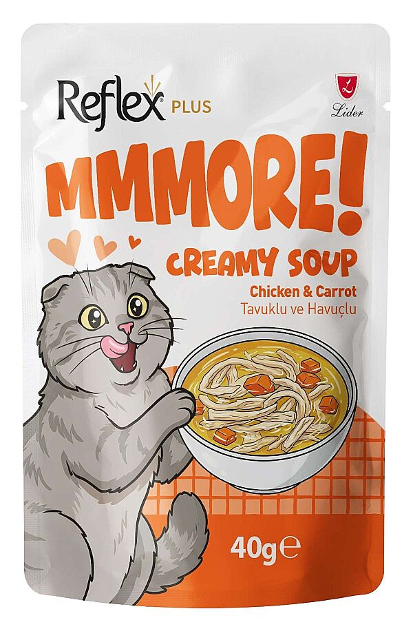 Reflex Plus MMMore Tavuklu ve Havuçlu Kedi Çorbası 40gr - 1