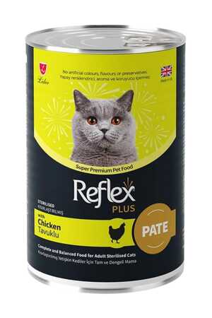 REFLEX - Reflex Plus Pate Tavuklu Kısırlaştırılmış Kedi Konservesi 395gr