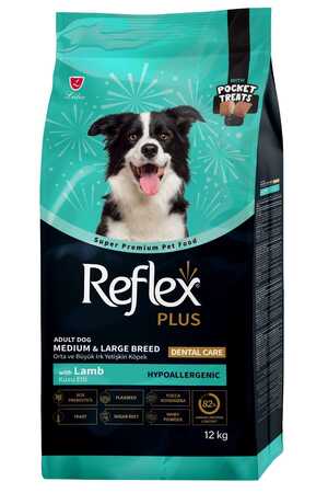 REFLEX - Reflex Plus Dental Care Kuzulu Orta ve Büyük Irk Yetişkin Köpek Maması 12kg
