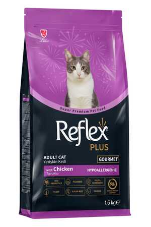 Reflex Plus Gourmet Renkli Taneli Tavuklu Yetişkin Kedi Maması 1,5kg