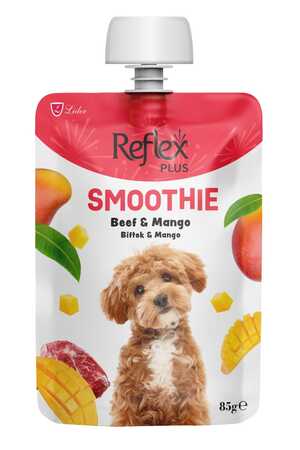 REFLEX - Reflex Plus Smoothie Biftekli ve Mangolu Sıvı Köpek Ödülü 85gr