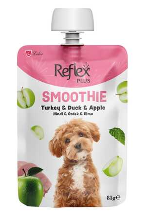 REFLEX - Reflex Plus Smoothie Hindi Etli Ördekli ve Elmalı Sıvı Köpek Ödülü 85gr