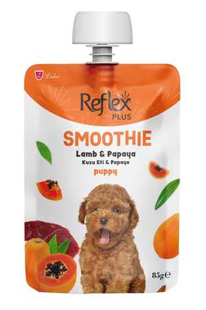 REFLEX - Reflex Plus Smoothie Kuzu Etli ve Papayalı Sıvı Yavru Köpek Ödülü 85gr