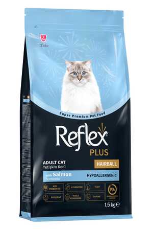 Reflex Plus Hairball Somonlu Yetişkin Kedi Maması 1,5kg - Thumbnail