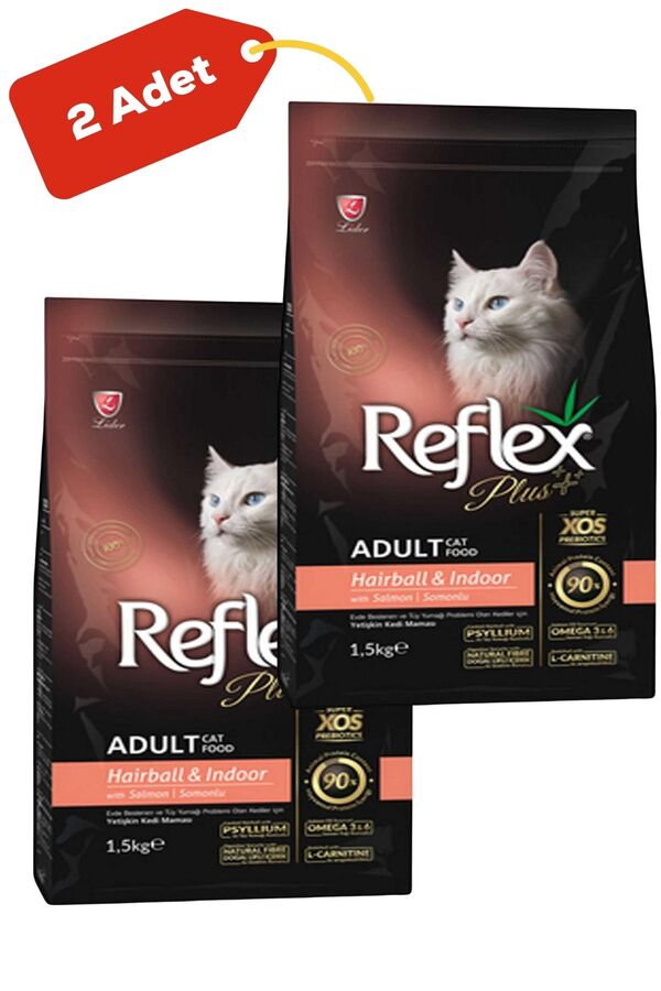 Reflex Plus Somonlu Hairball Yetişkin Kedi Maması 2x1,5kg