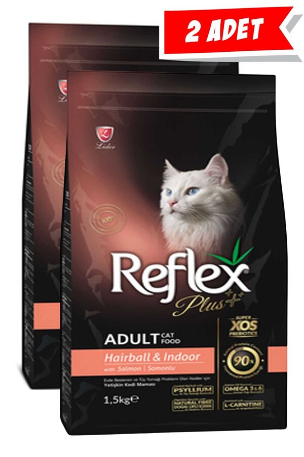 Reflex Plus Hairball Somonlu Yetişkin Kedi Maması 2x1,5kg
