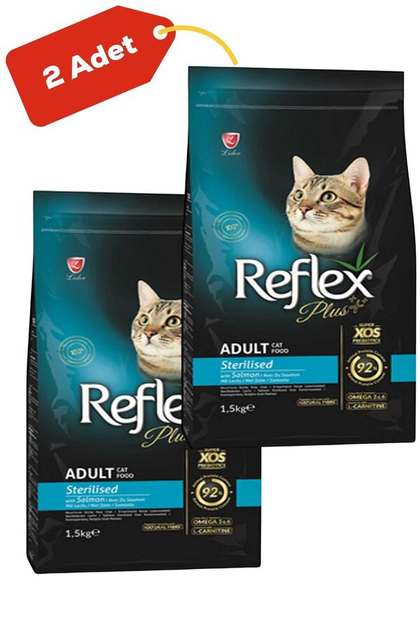 Reflex Plus Somonlu Kısırlaştırılmış Yetişkin Kedi Maması 2x1,5kg