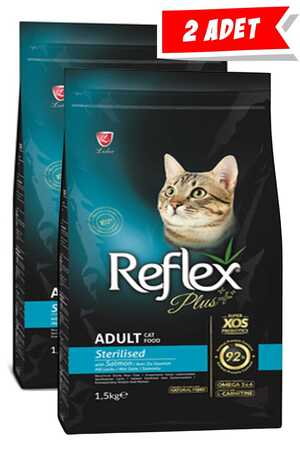 REFLEX - Reflex Plus Somonlu Kısırlaştırılmış Yetişkin Kedi Maması 2x1,5kg