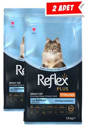 Reflex Plus Somonlu Kısırlaştırılmış Yetişkin Kedi Maması 2x1,5kg