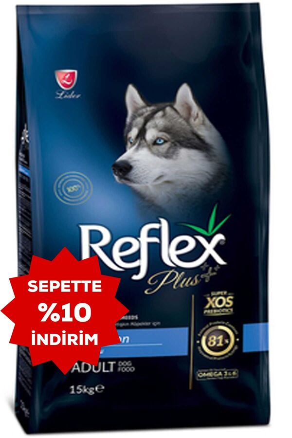 Reflex Plus Somonlu Orta ve Büyük Irk Yetişkin Köpek Maması 15kg
