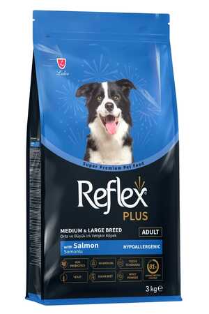 Reflex Plus Somonlu Orta ve Büyük Irk Yetişkin Köpek Maması 3kg - Thumbnail (1)