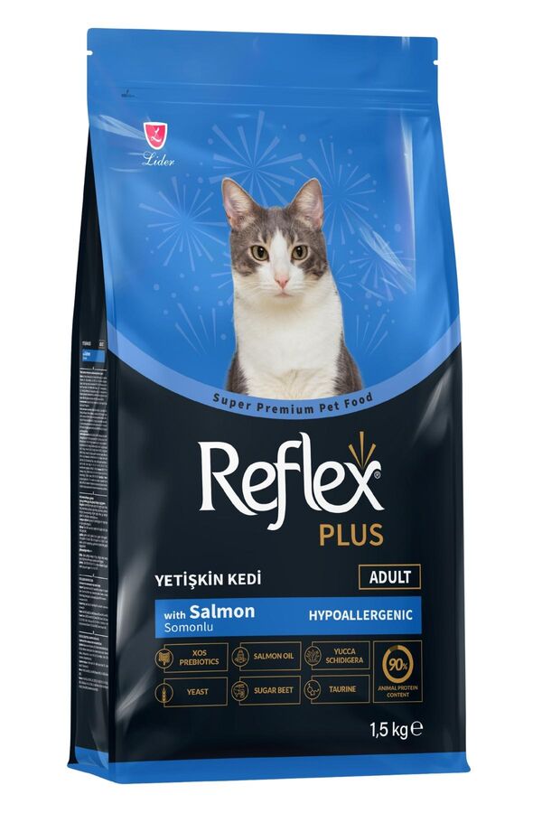 Reflex Plus Somonlu Yetişkin Kedi Maması 1,5kg