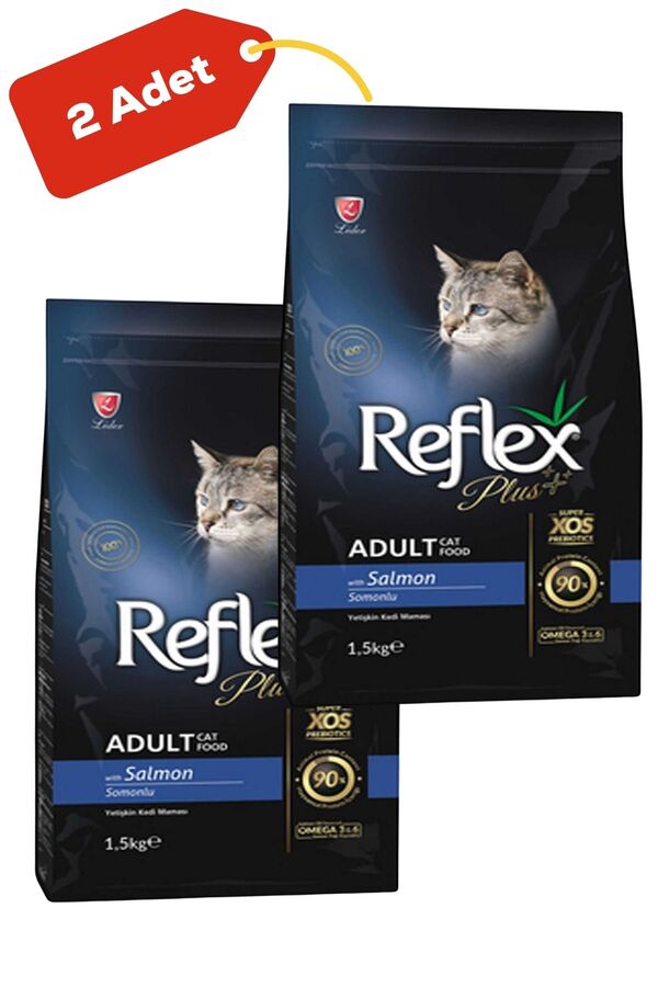 Reflex Plus Somonlu Yetişkin Kedi Maması 2x1,5kg