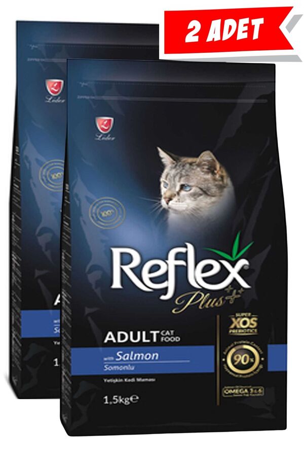 Reflex Plus Somonlu Yetişkin Kedi Maması 2x1,5kg