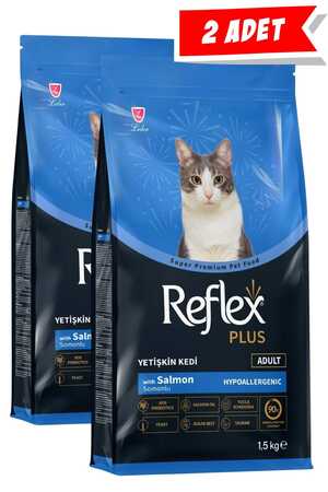 Reflex Plus Somonlu Yetişkin Kedi Maması 2x1,5kg - Thumbnail