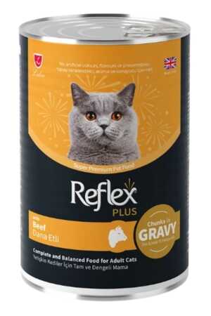 REFLEX - Reflex Plus Sos İçinde Et Parçacıklı Dana Etli Yetişkin Kedi Konservesi 400gr