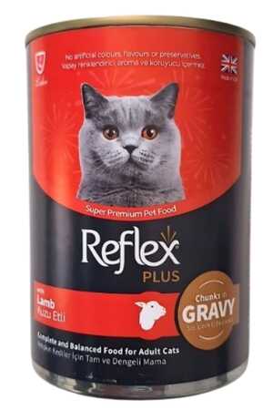REFLEX - Reflex Plus Sos İçinde Et Parçacıklı Kuzu Etli Yetişkin Kedi Konservesi 400gr