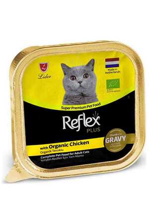 REFLEX - Reflex Plus Organik Tavuklu Yetişkin Kedi Konservesi 85gr